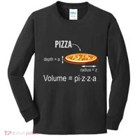 Maths Nerd Pizza Lovers Volume Formula Geek Math Teacher Kids Long Sleeve Shirt thumb 0