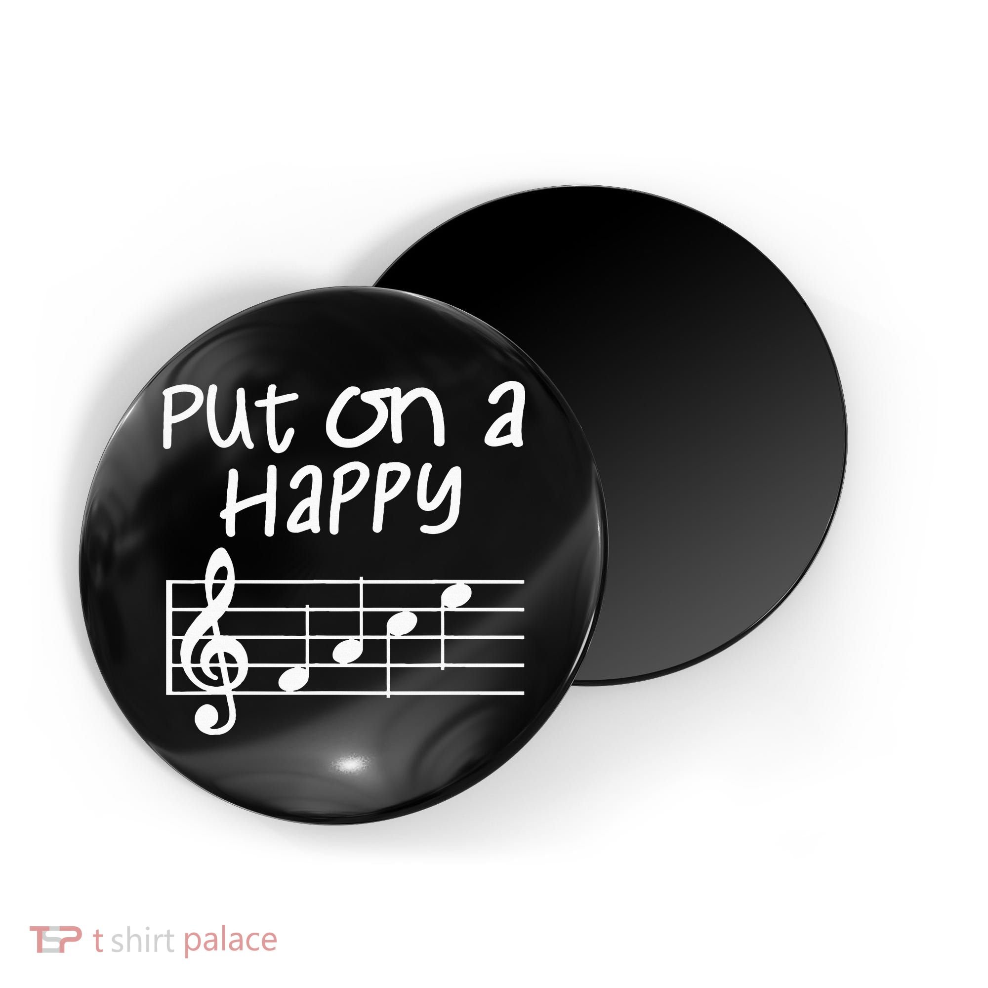 Musical Notes Put On A Happy Face Cute Music Loving Magnet