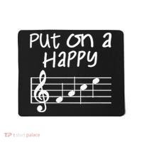 Musical Notes Put On A Happy Face Cute Music Loving Mousepad thumb 0