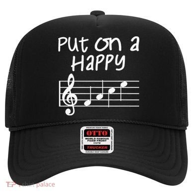 Musical Notes Put On A Happy Face Cute Music Loving Hat