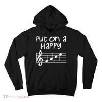 Musical Notes Put On A Happy Face Cute Music Loving Tall Hoodie thumb 0