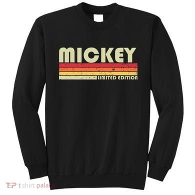 Mickey Name Personalized Retro Vintage 80s 90s Birthday Sweatshirt