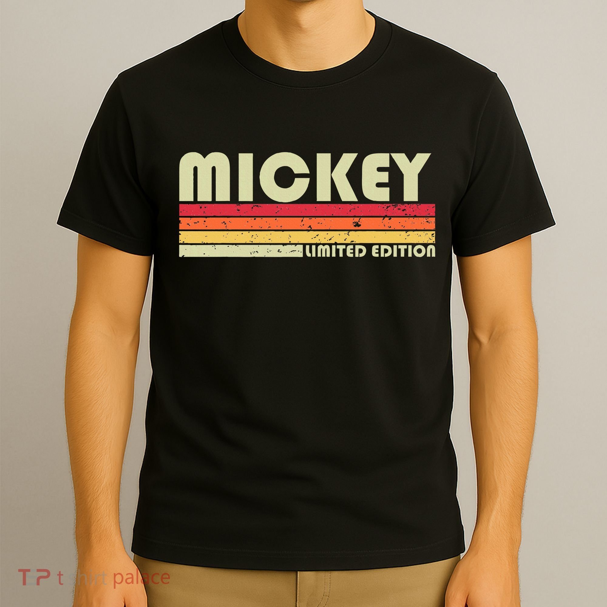 Mickey Name Personalized Retro Vintage 80s 90s Birthday T-Shirt