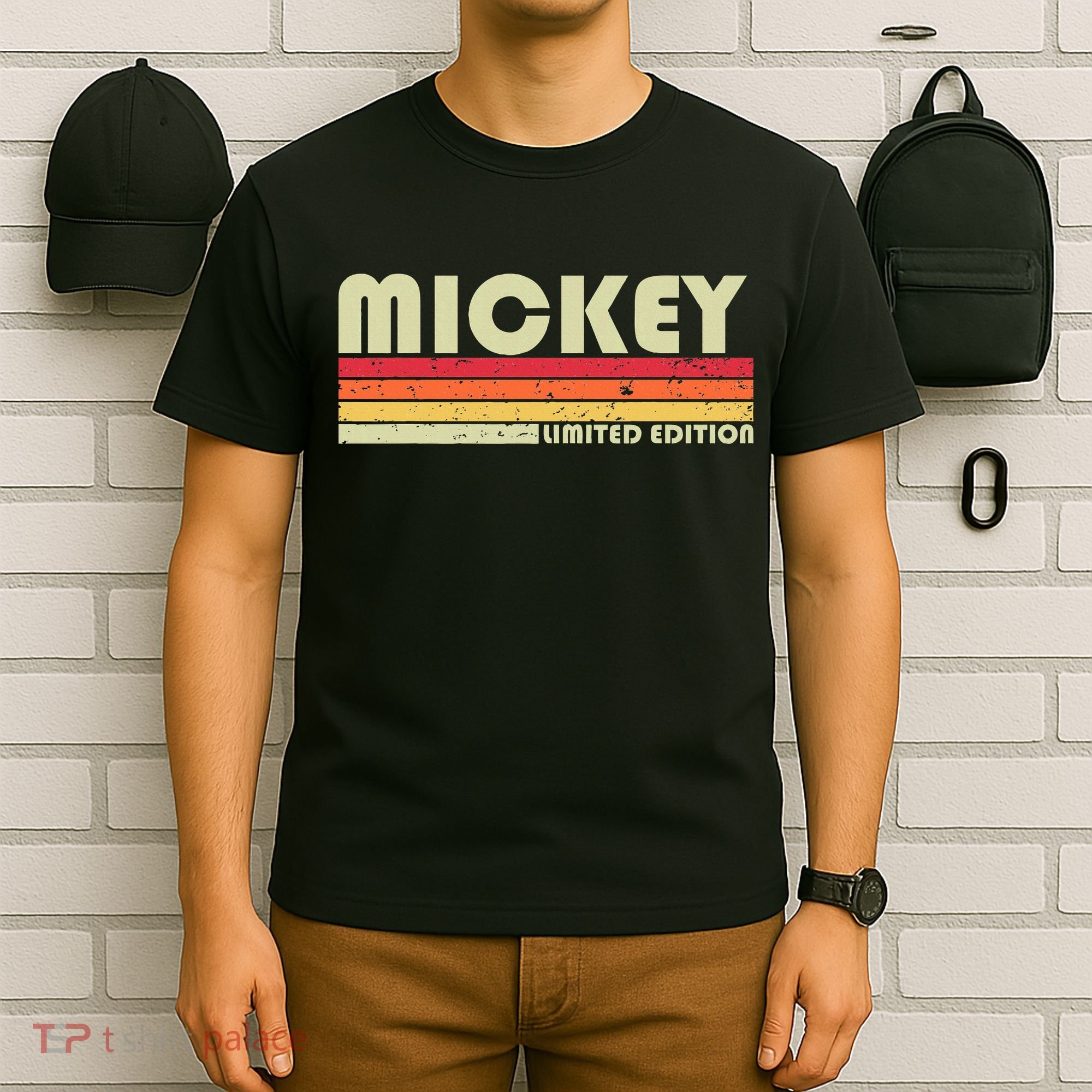 Mickey Name Personalized Retro Vintage 80s 90s Birthday T-Shirt