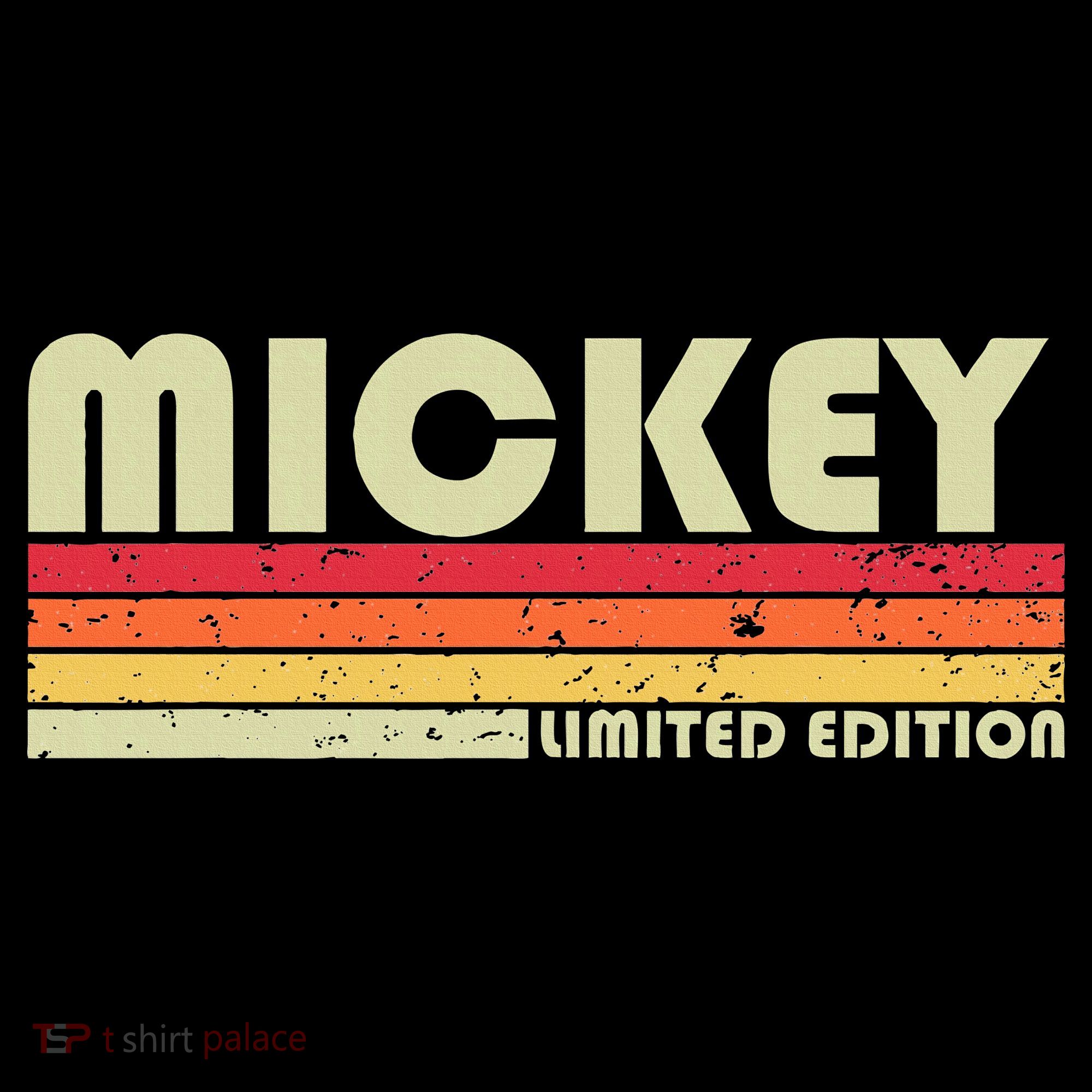 Mickey Name Personalized Retro Vintage 80s 90s Birthday T-Shirt