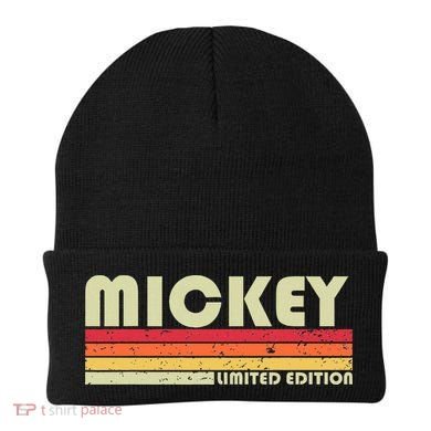 Mickey Name Personalized Retro Vintage 80s 90s Birthday Beanie