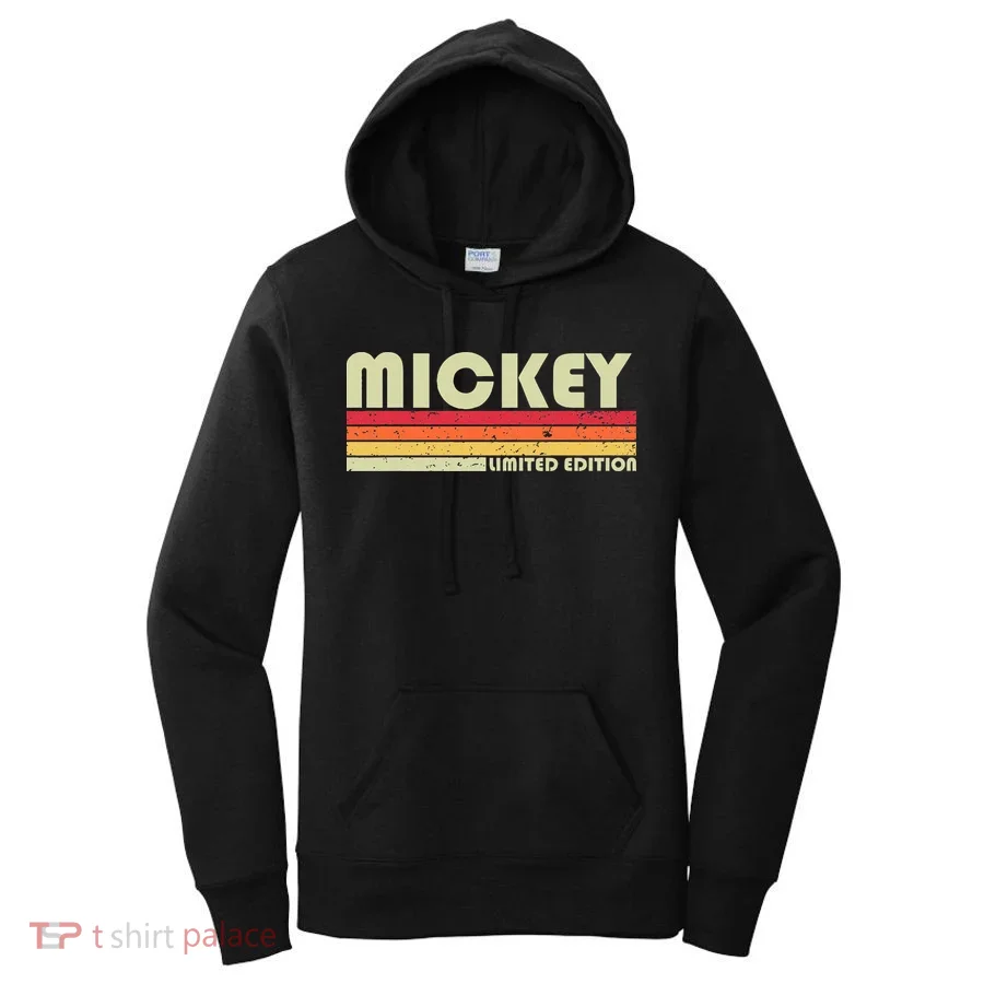 Mickey Name Personalized Retro Vintage 80s 90s Birthday Women's Hoodie