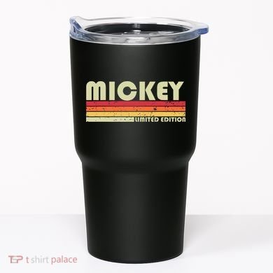 Mickey Name Personalized Retro Vintage 80s 90s Birthday Tumbler