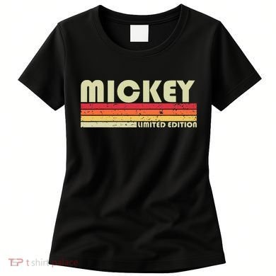 Mickey Name Personalized Retro Vintage 80s 90s Birthday Women's T-Shirt
