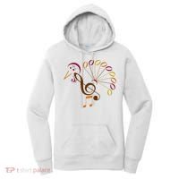 Music Note Symbol Turkey Music Teacher Thanksgiving Musician Women's Hoodie thumb 0