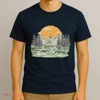 Mountain Nature Sunset Vintage T-Shirt thumb 3
