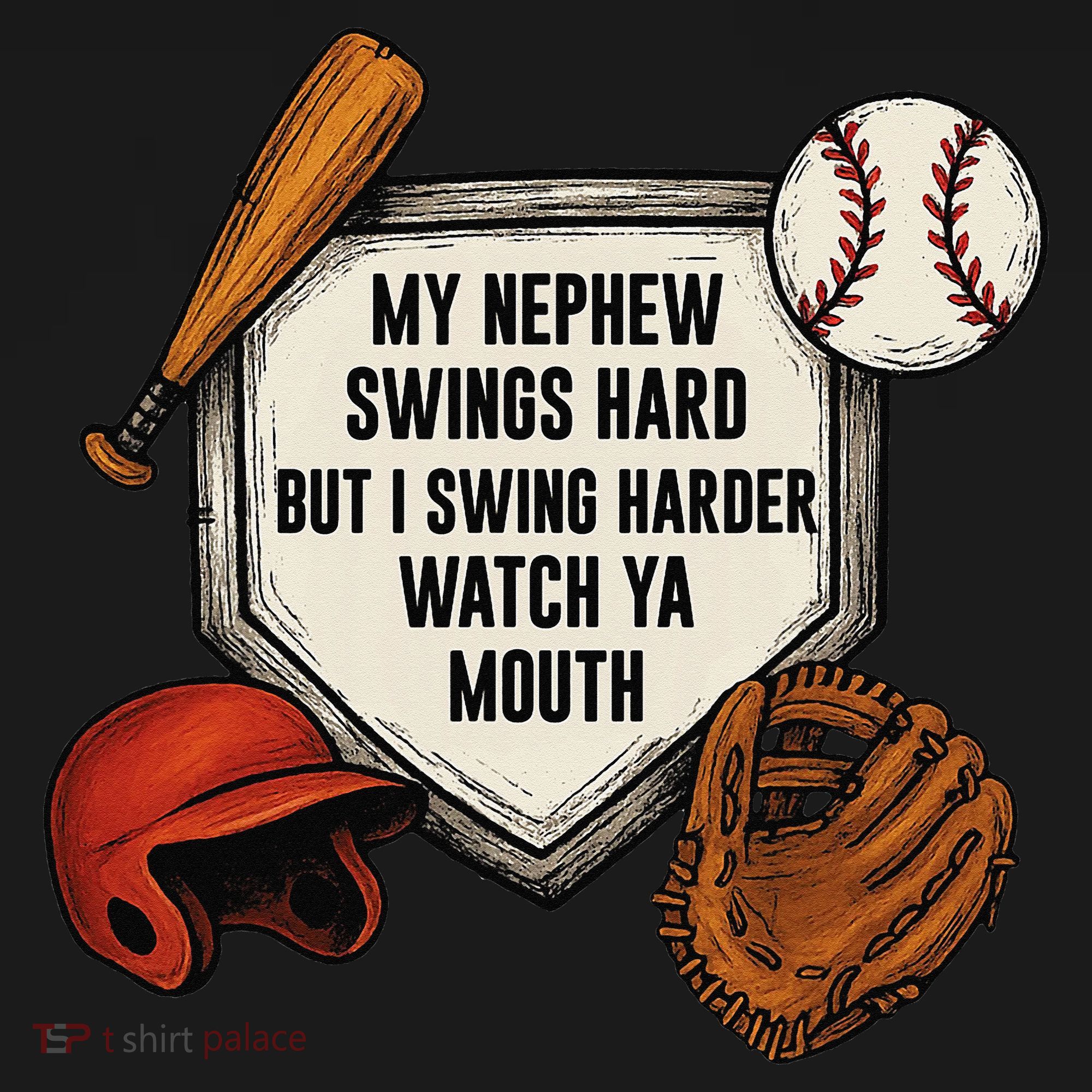 My Nephew Swings Hard But I Swing Hard Watch Ya Mouth Gift Women's Hoodie