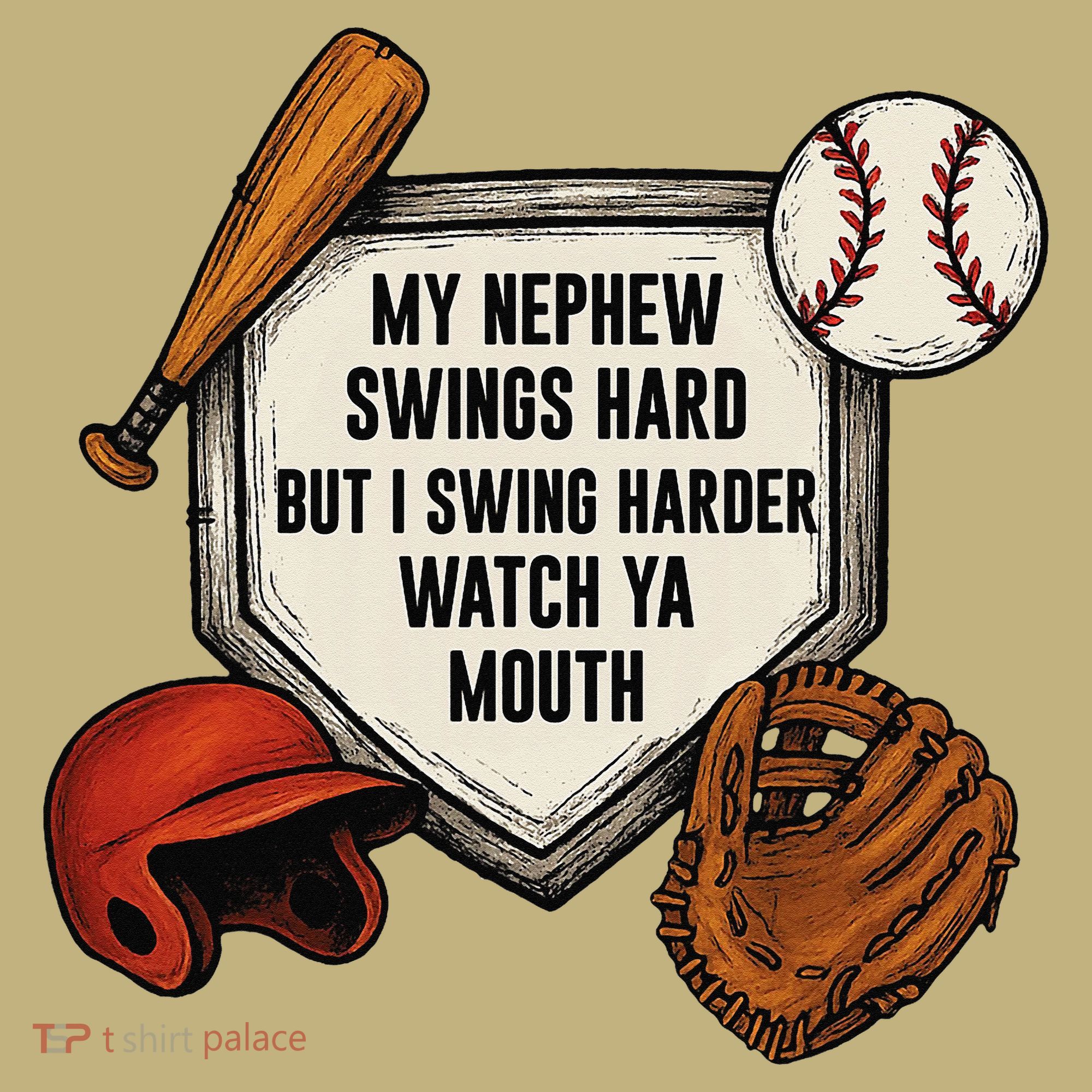My Nephew Swings Hard But I Swing Hard Watch Ya Mouth Gift T-Shirt