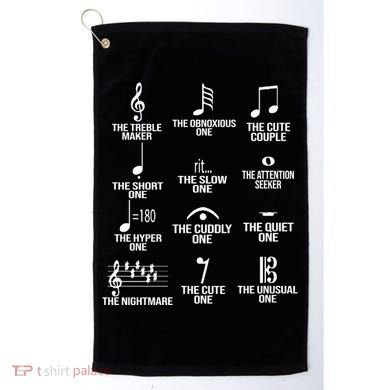 Musical Notes Symbol Humor Funny Golf Towel
