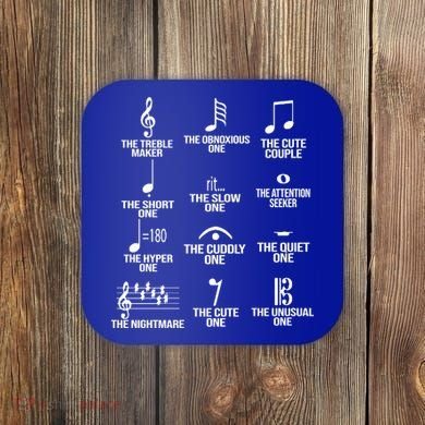 Musical Notes Symbol Humor Funny Coaster