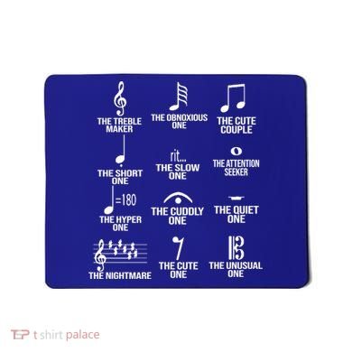 Musical Notes Symbol Humor Funny Mousepad