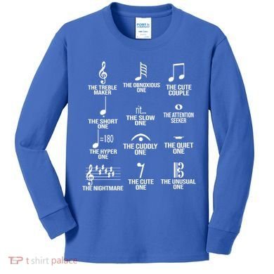 Musical Notes Symbol Humor Funny Kids Long Sleeve Shirt