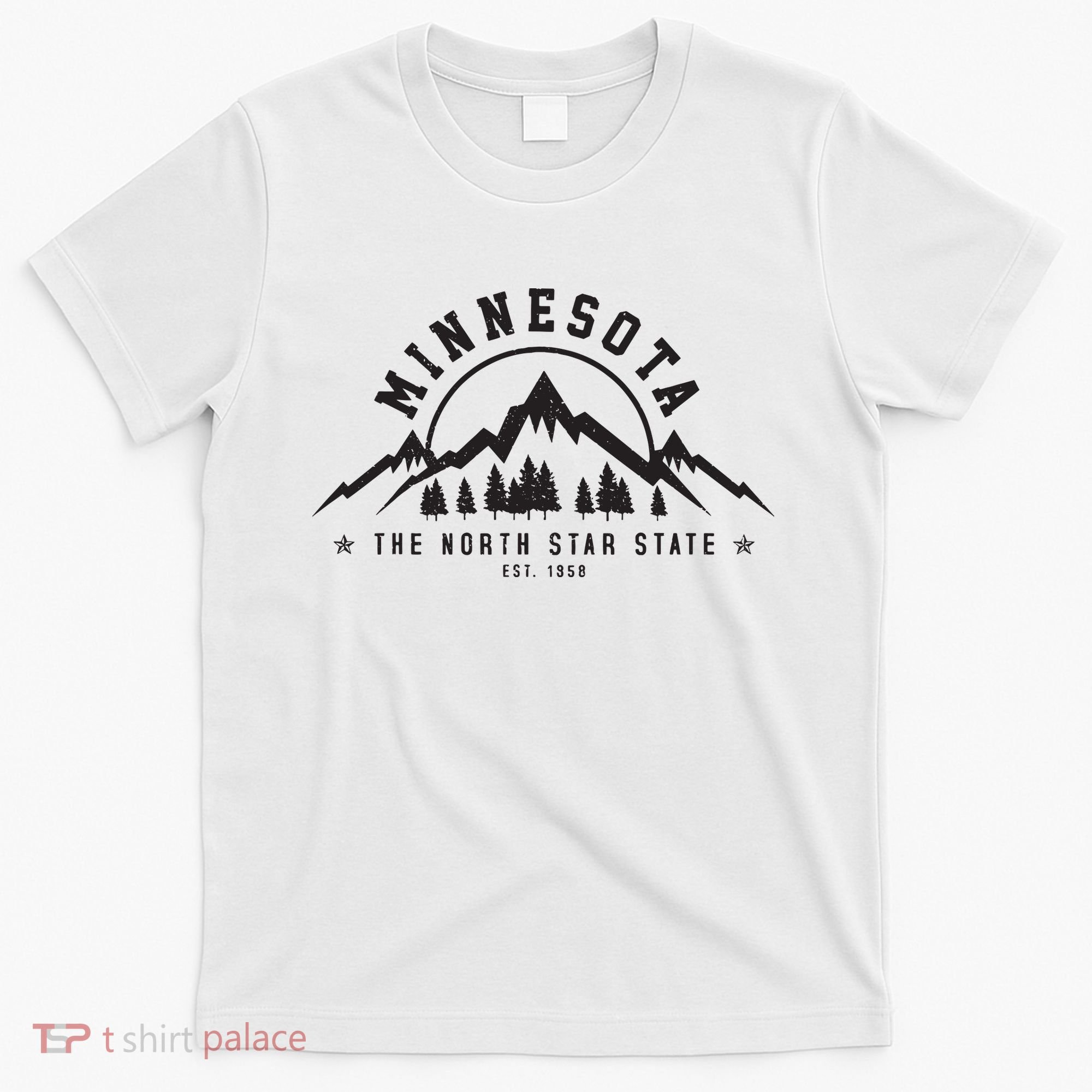 Minnesota North Star State Est 1858 Vintage Mountains Gift T-Shirt