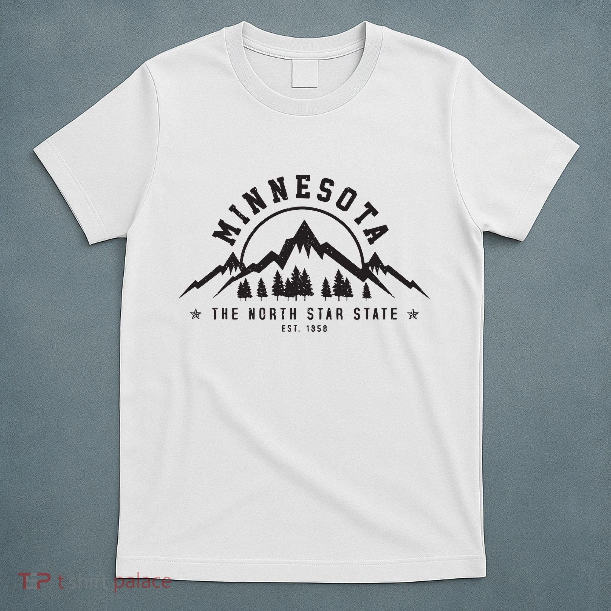 Minnesota North Star State Est 1858 Vintage Mountains Gift T-Shirt