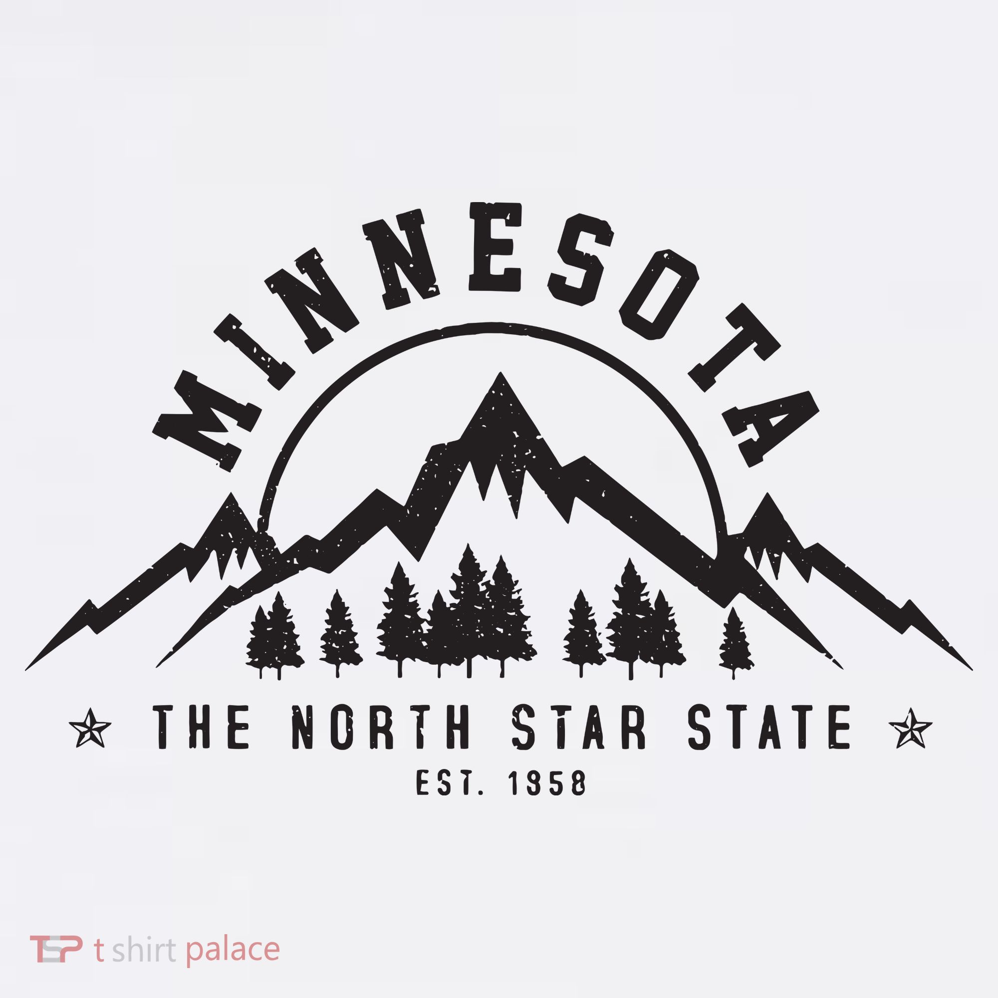 Minnesota North Star State Est 1858 Vintage Mountains Gift T-Shirt