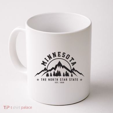 Minnesota North Star State Est 1858 Vintage Mountains Gift Coffee Mug