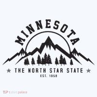 Minnesota North Star State Est 1858 Vintage Mountains Gift Golf Towel thumb 3