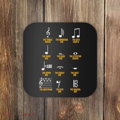 Musical Notes Symbol Definition Humor Musician Coaster