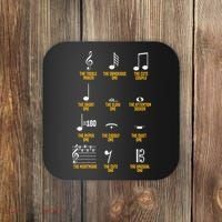 Musical Notes Symbol Definition Humor Musician Coaster thumb 0