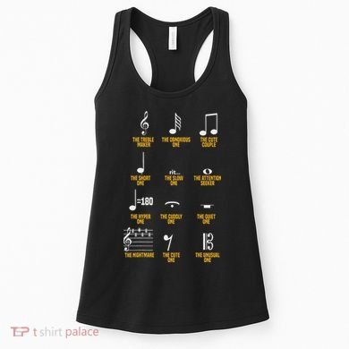 Musical Notes Symbol Definition Humor Musician Women's Tank Top