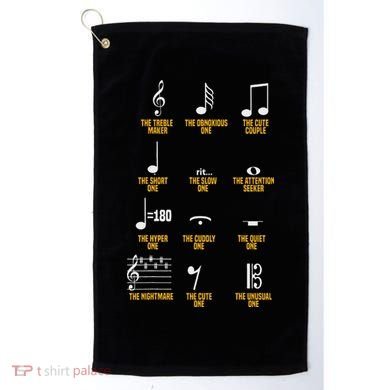 Musical Notes Symbol Definition Humor Musician Golf Towel