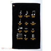Musical Notes Symbol Definition Humor Musician Golf Towel thumb 0