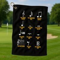 Musical Notes Symbol Definition Humor Musician Golf Towel thumb 1