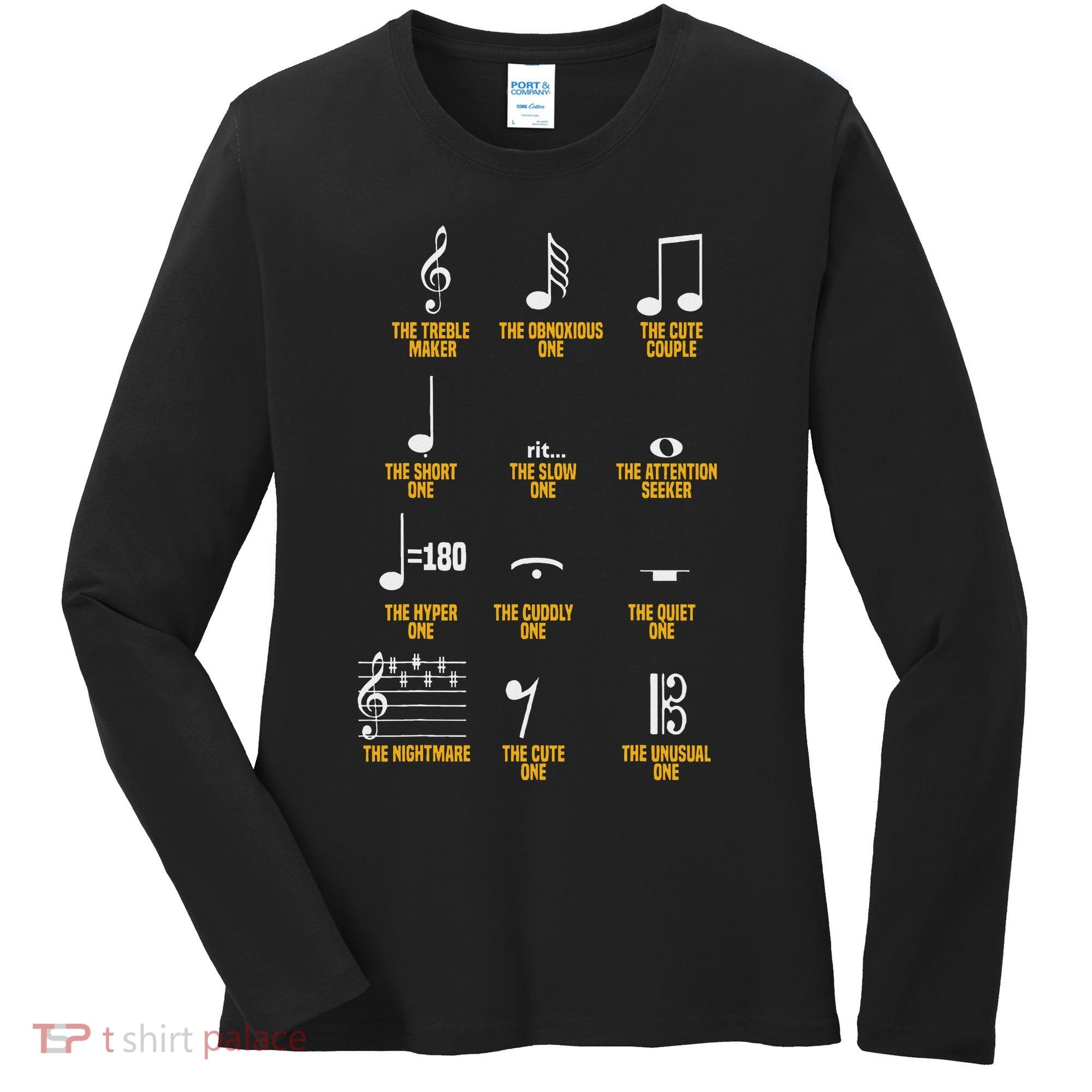 Musical Notes Symbol Definition Humor Musician Women's Long Sleeve Shirt
