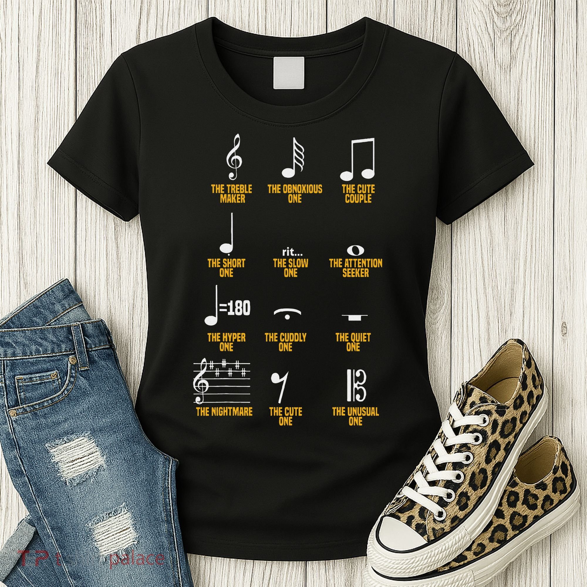Musical Notes Symbol Definition Humor Musician Women's T-Shirt