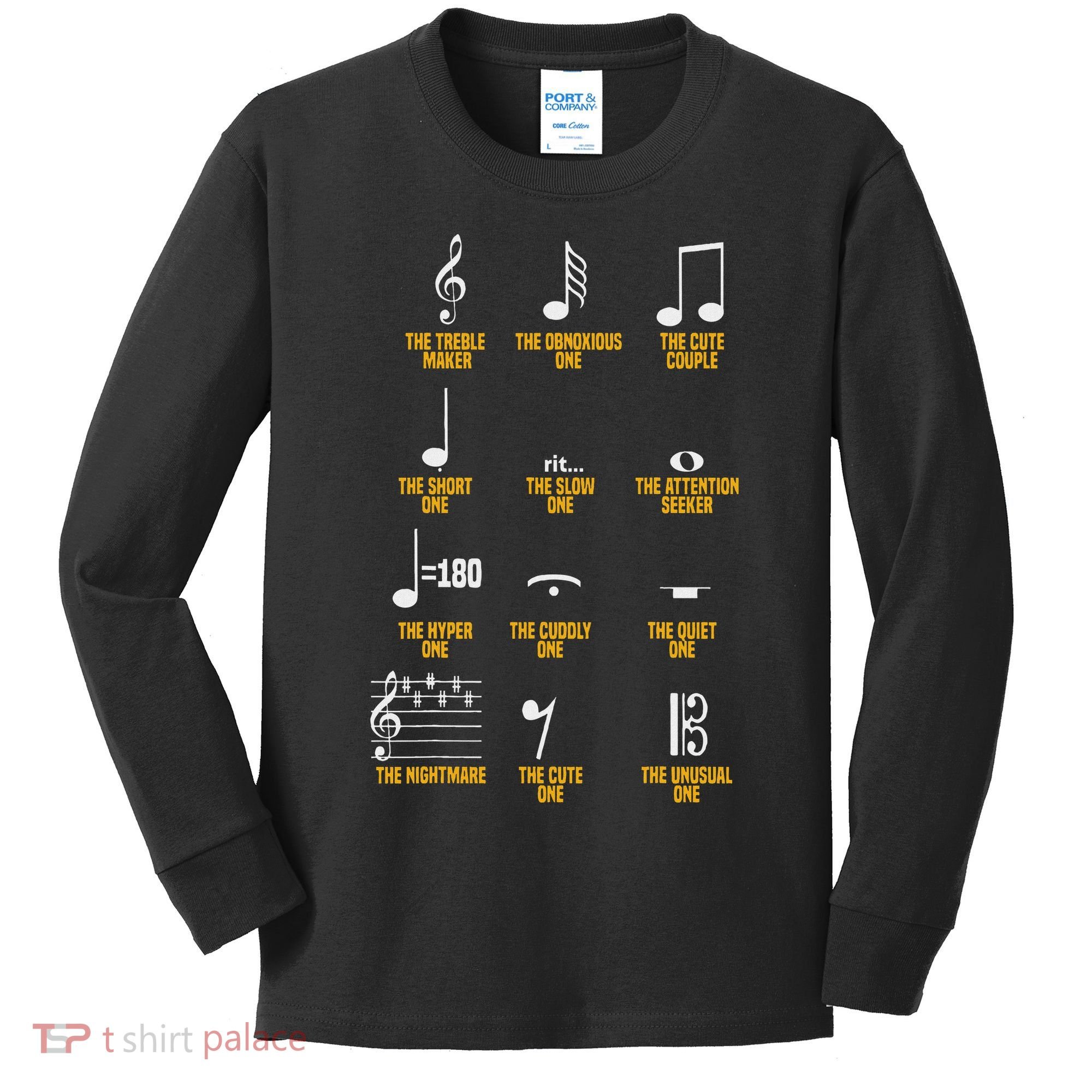Musical Notes Symbol Definition Humor Musician Kids Long Sleeve Shirt
