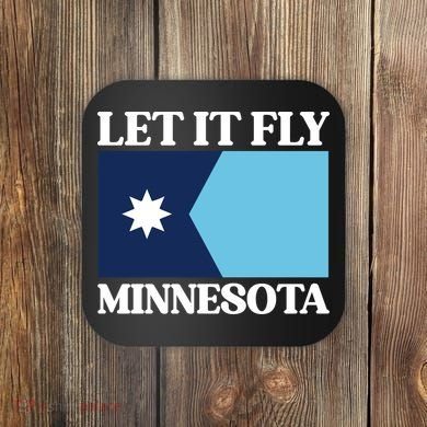 Minnesotas New State Flag Coaster