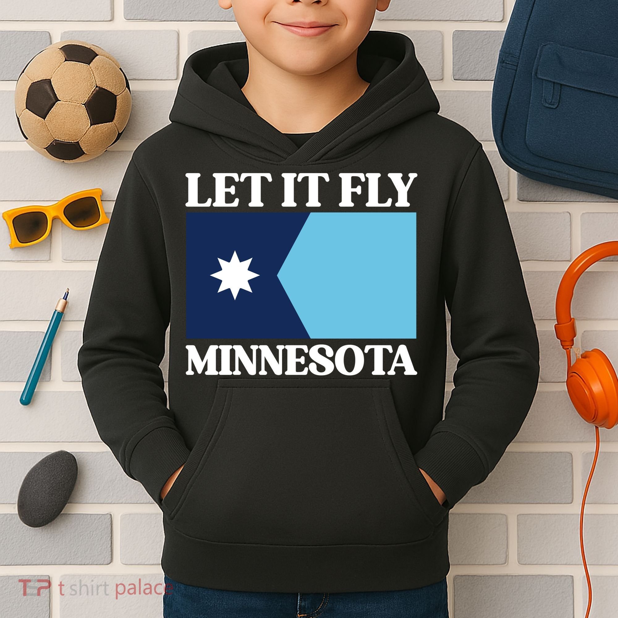 Minnesotas New State Flag Kids Hoodie