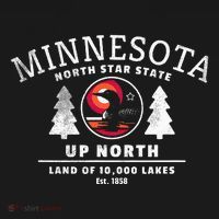 Minnesota North Star State Up North With Loon Long Sleeve Shirt thumb 2