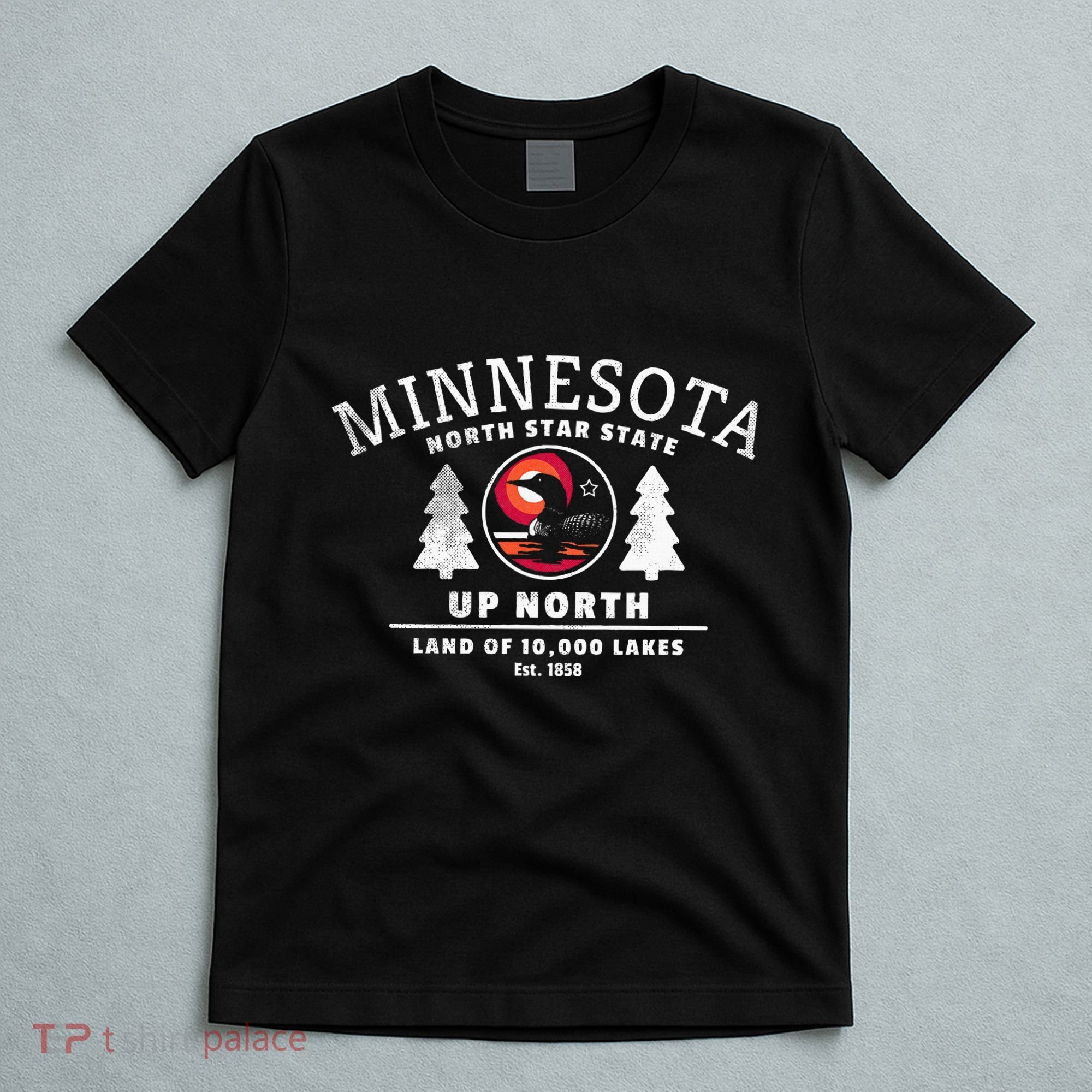 Minnesota North Star State Up North With Loon T-Shirt
