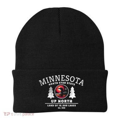 Minnesota North Star State Up North With Loon Beanie