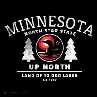 Minnesota North Star State Up North With Loon Women's Hoodie thumb 2