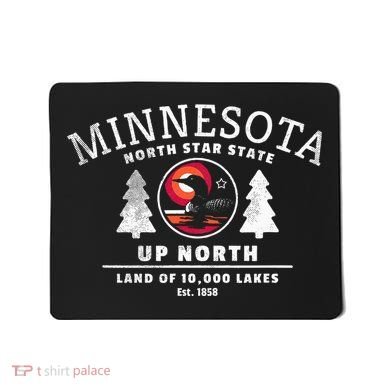 Minnesota North Star State Up North With Loon Mousepad