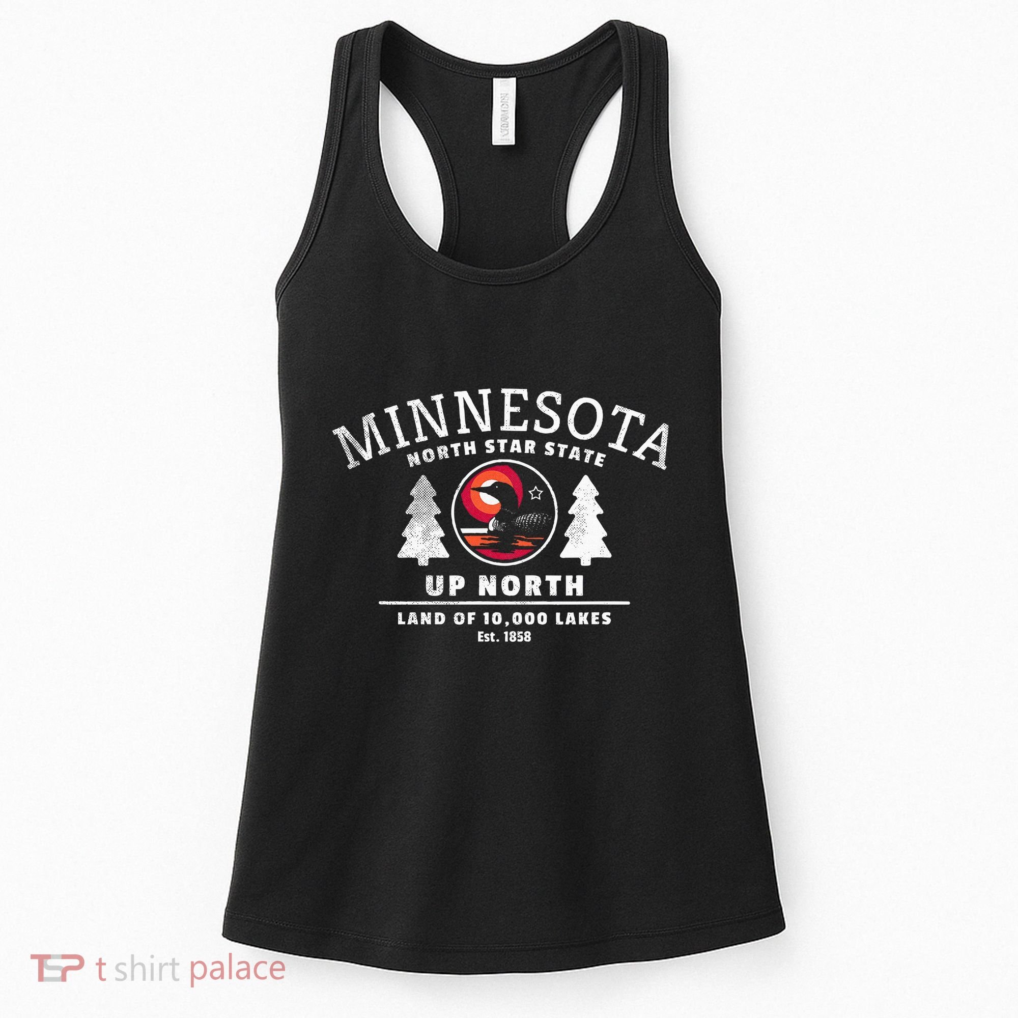 Minnesota North Star State Up North With Loon Women's Tank Top