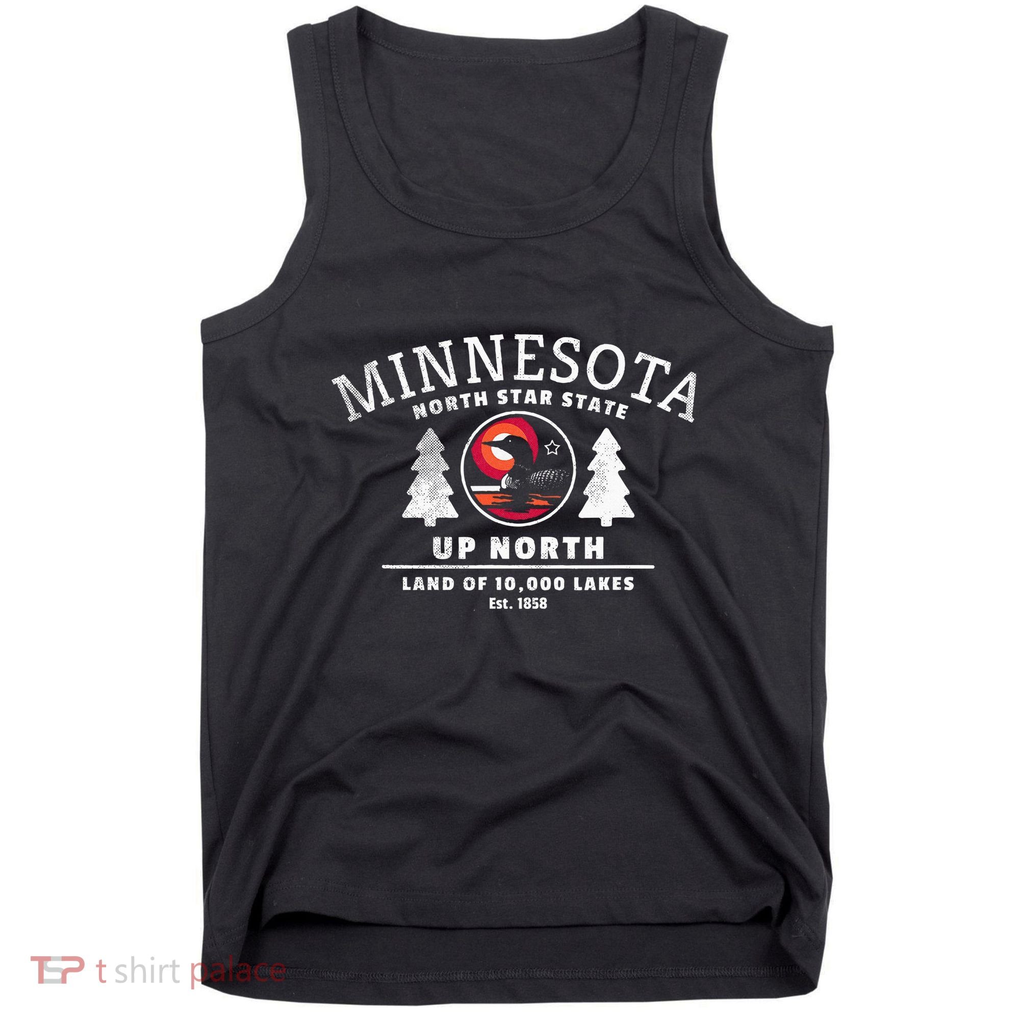 Minnesota North Star State Up North With Loon Tank Top