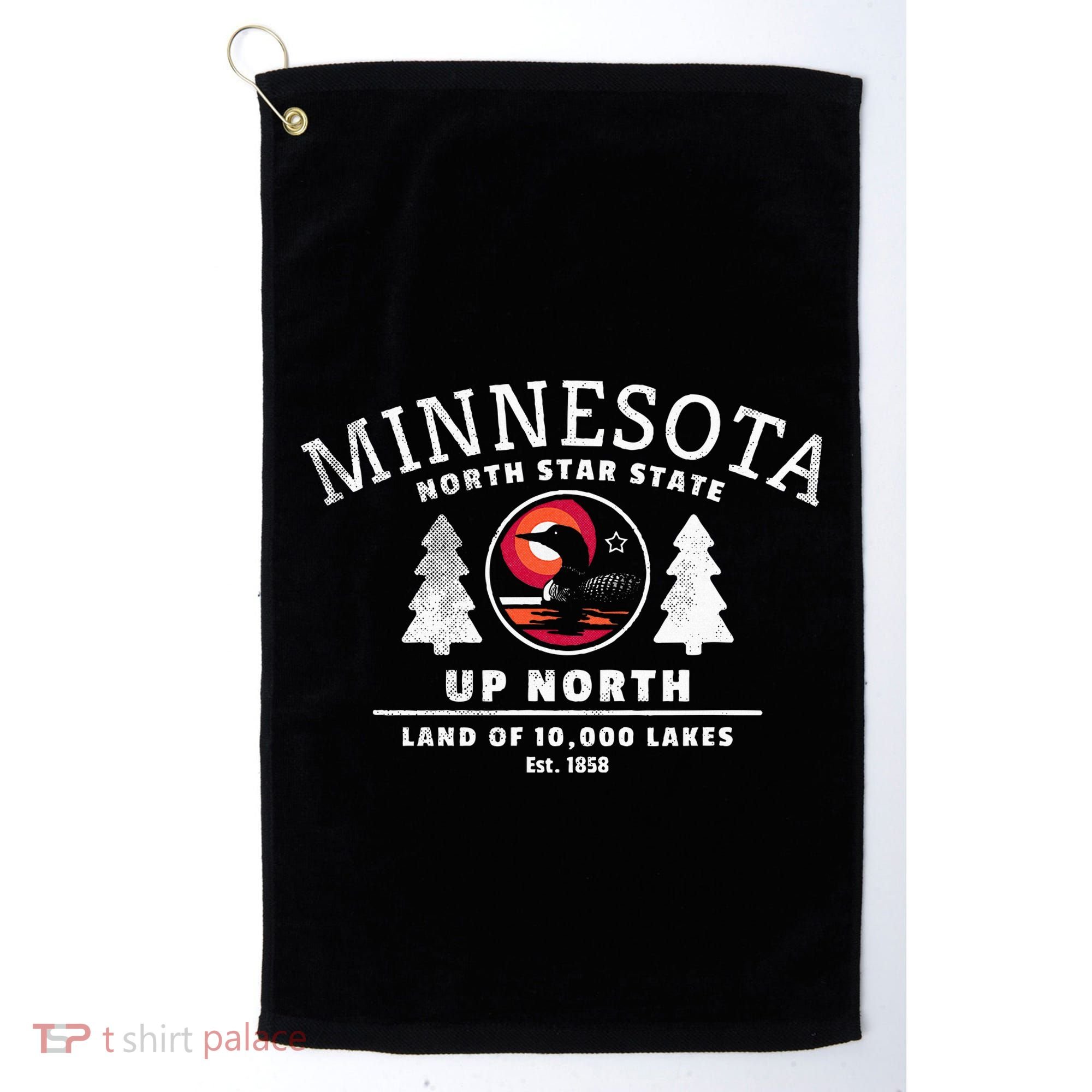 Minnesota North Star State Up North With Loon Golf Towel