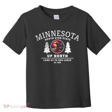 Minnesota North Star State Up North With Loon Toddler T-Shirt