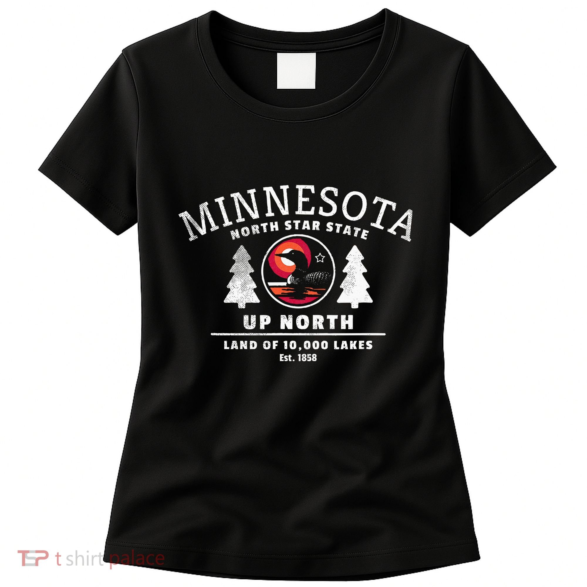 Minnesota North Star State Up North With Loon Women's T-Shirt