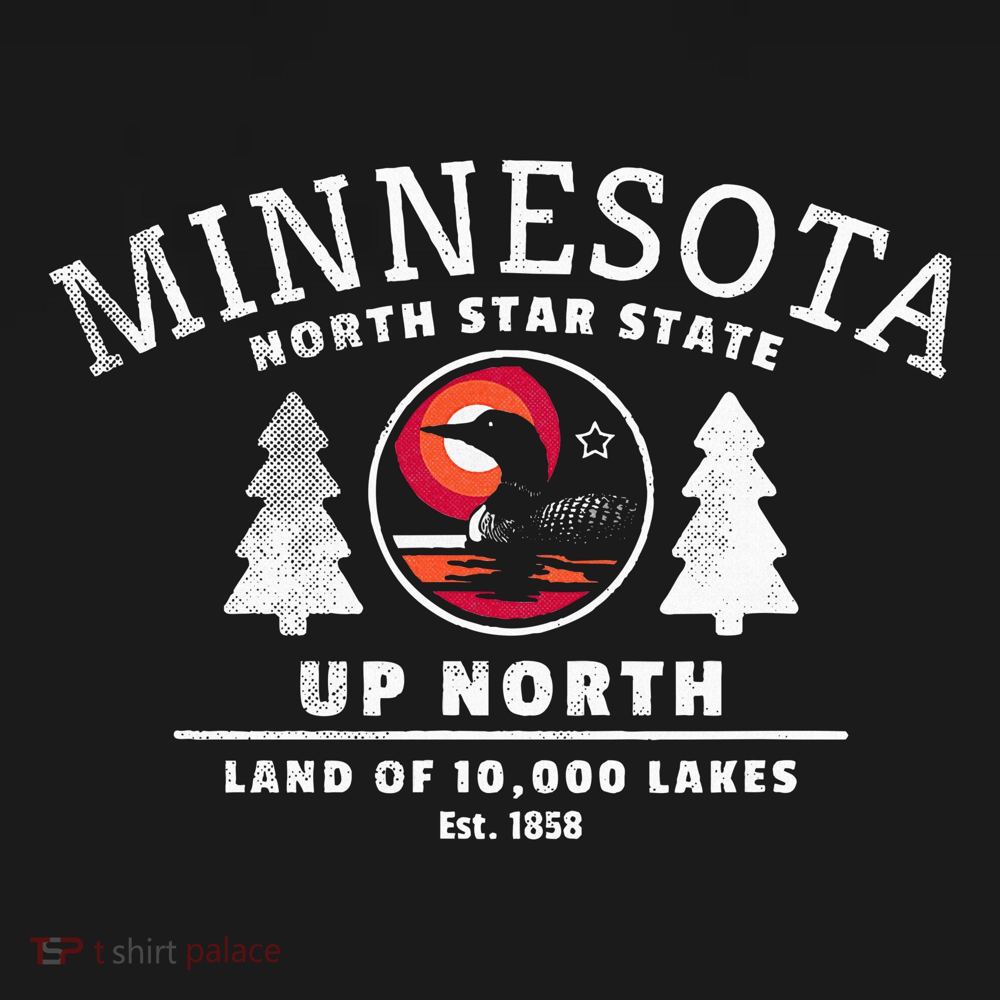 Minnesota North Star State Up North With Loon Women's T-Shirt