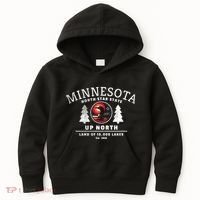 Minnesota North Star State Up North With Loon Kids Hoodie thumb 0