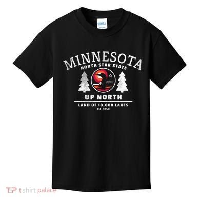 Minnesota North Star State Up North With Loon Kids T-Shirt